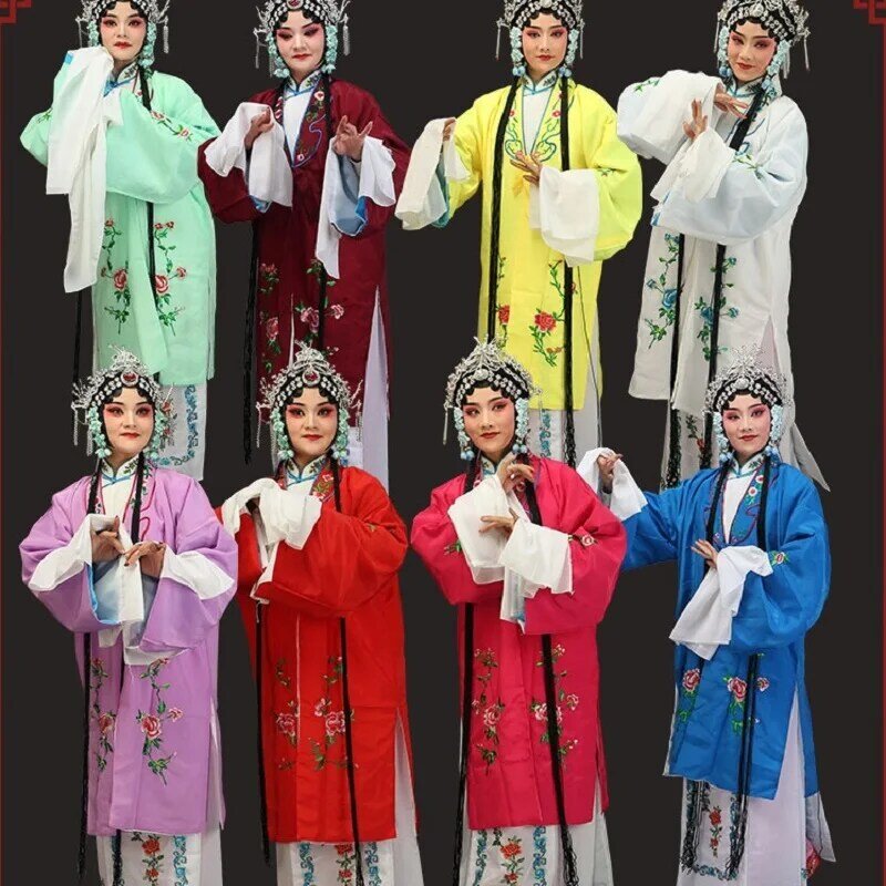 Женский костюм Пекинской оперы, танцовщица цветов, китайская одежда Юэ и хуанмэй, одежда для оперы, старинные богатые дамские наряды