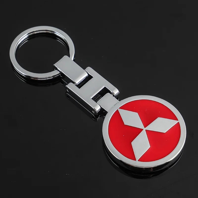 Untuk mitsubishi gantungan kunci mobil perhiasan cincin untuk Mitsubishi motor dengan logo Aksesori Mobil