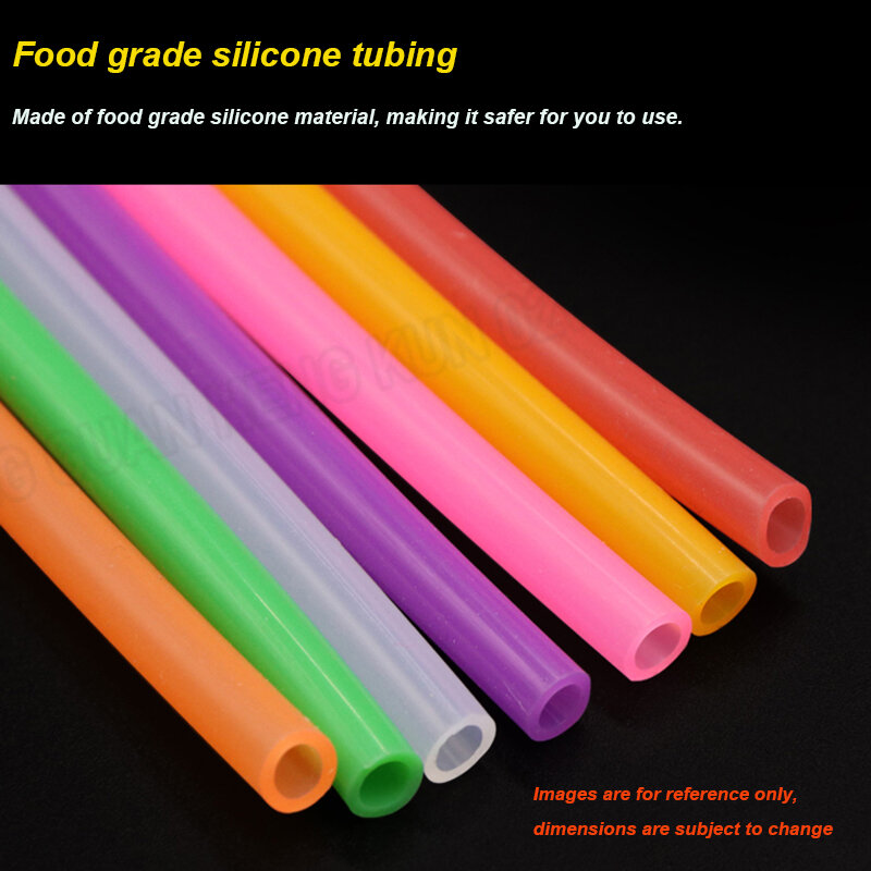 Tuyau en Silicone coloré de qualité alimentaire, 1m 6x10mm, résistant aux hautes températures, pour machines alimentaires, utilisation en laboratoire