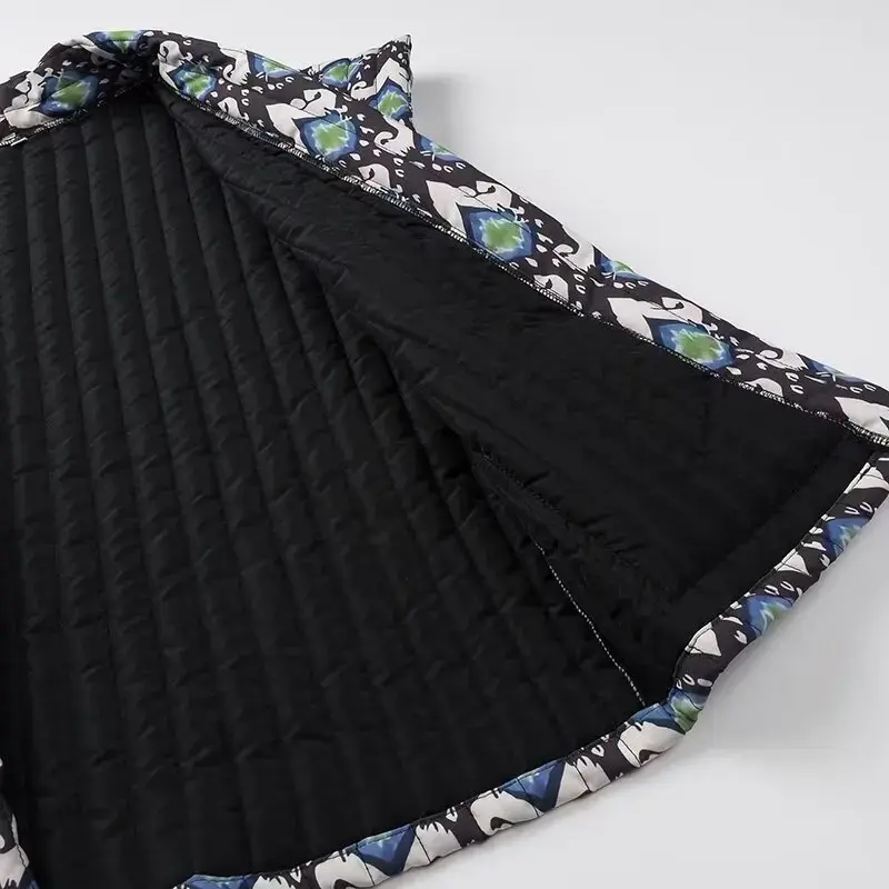Chaleco Retro sin mangas para mujer, abrigo holgado con estampado informal, decoración con doble bolsillo, Top elegante, novedad de 2024