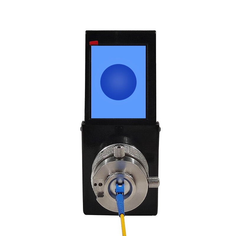 Sonda de microscopio de inspección de fibra óptica de alta precisión, inspección facial de extremo de conexión 400x con Monitor de pantalla LED de 3,5 pulgadas