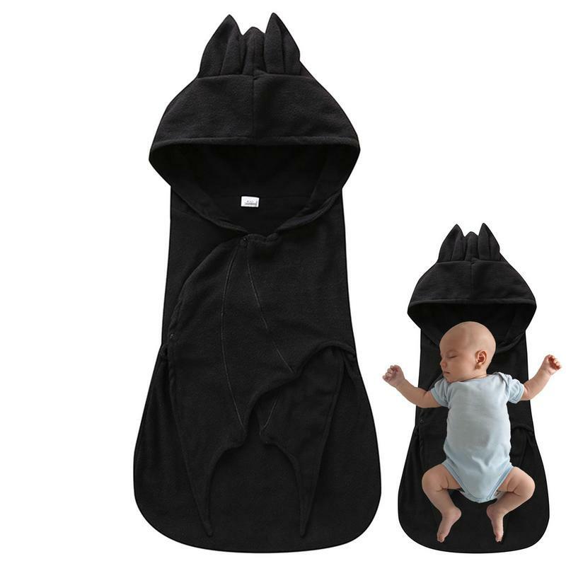Coperte di pipistrello di Halloween per neonati coperta Swaddle coperta di ricezione di pipistrelli appena nati con fasce di Halloween Design morbido e accogliente