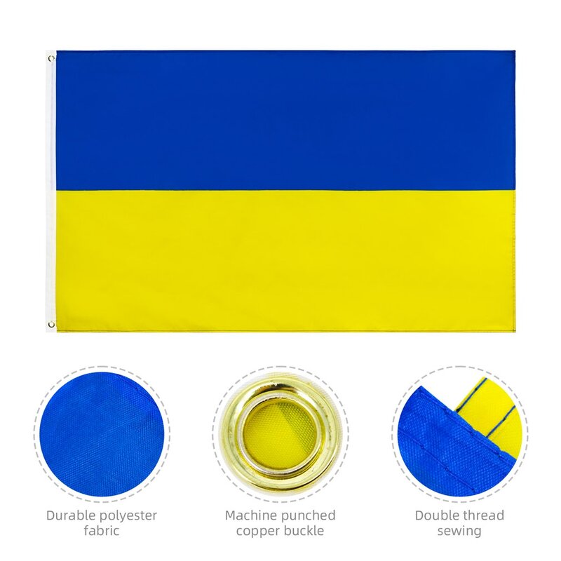 Bandiera ucraina bandiera nazionale Banner ufficio attività parata Festival decorazione della casa ucraina materiale riciclabile bandiera del paese