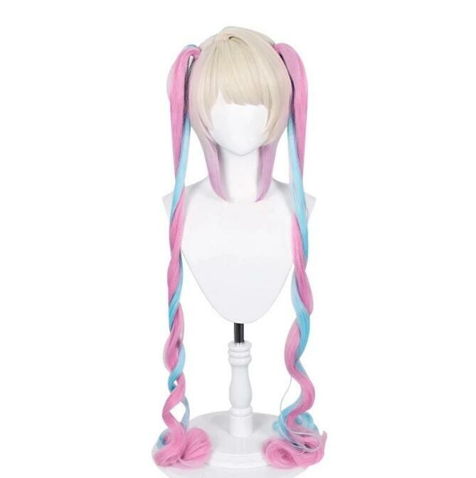 Peluca de disfraz de Cosplay de Anime, peluca sintética de fibra, peluca de Cosplay de oversize para niña, juego de Cosplay