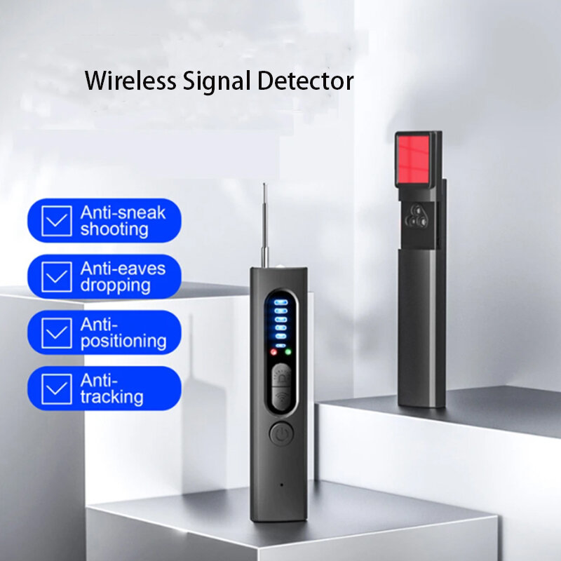 Wireless Mini Signal Detector Camera Locator Tracking Detector with Laser Tech Detection Anti-Monitoring Sneak Shooting Camera