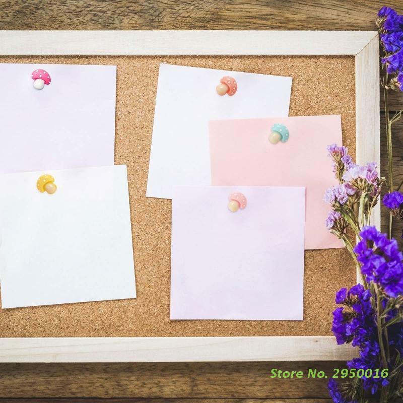 Punaises décoratives en forme de champignon, 30 pièces, mignonnes punaises colorées pour mur de fonctionnalités, tableau blanc, panneau de liège, mur Photo