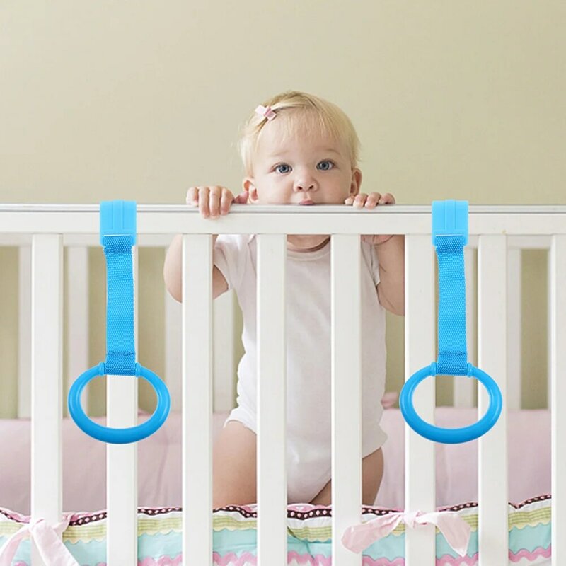 3Pcs Baby Pull up Rings Newborn Crib Hanging Rings Toddler Walking Assist Tools