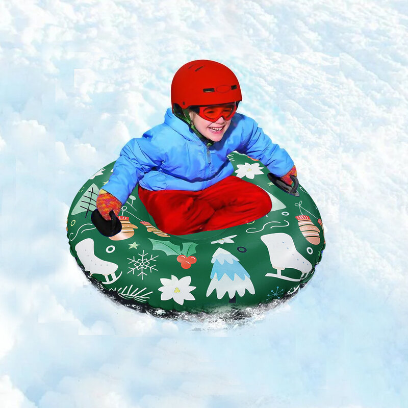 Anneau de ski gonflable en PVC sur le thème de Noël, haute élasticité et anneau de ski froid, produits inclus