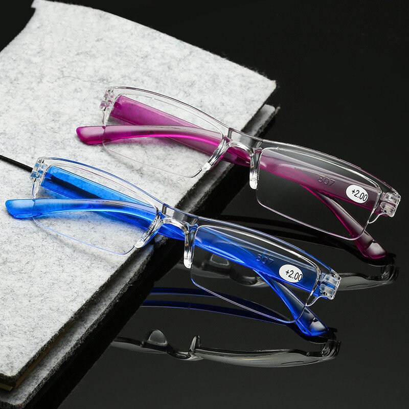 2022 portátil ultraleve presbiopia óculos de leitura quadrada vidros presbiopia eyewear para homem feminino + 1 1.5 2 2.5 3 3.5 + 4
