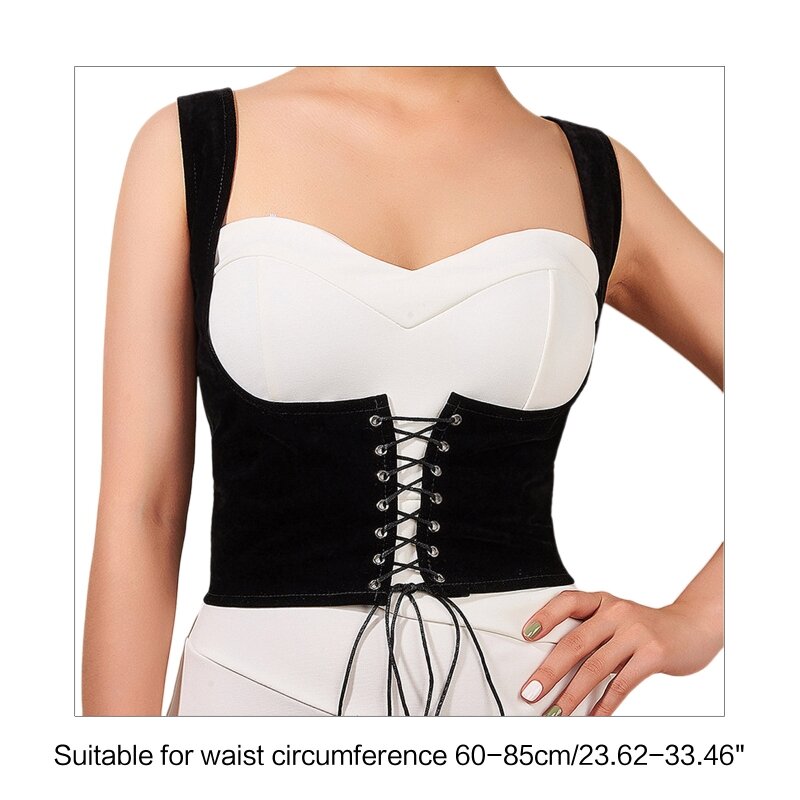 Lingerie da donna con corsetto sottoseno disossato in unita, con cintura regolabile