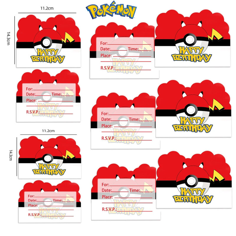 Carte d'InPorter de Mariage Pokémon DegradBall, Pikachu, Packer de Cartes à une Page, Cartes de Balle de Poche pour Enfants, ix, Cadeaux de Vacances, Développement