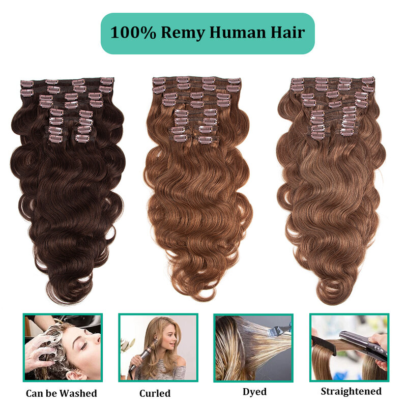 Lovevol 160g Vollkopf clip Haar verlängerungen Europäische Maschine Remy Haar teile echte natürliche menschliche Haars pange in schwarz wellig