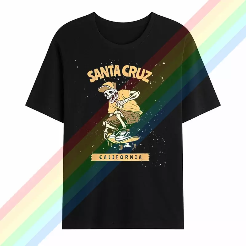 Men T Shirt Casual Santa Natas Screaming Panther T-shirt Graphic Oversized Cruz Breathable Comfortable Streetwear S-3XL