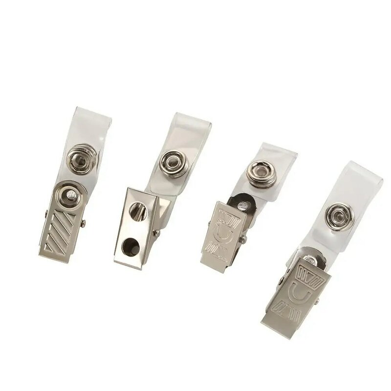 10/20/50Pcs Stainless Steel for ID Badge Card Holder Binder Lanyard Clips Stationary Reel Key Name Tag Lanyard Clips