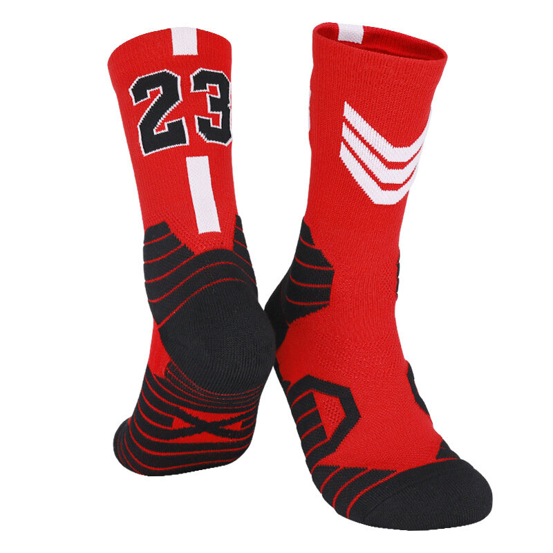 Socks Outdoor Long Man Sports Breathable Trendy Basketball Socks Anti Slip Profession Cycling Socks Basketball Number Socks