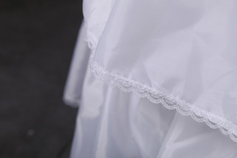 للمرأة a-line 3-هوب ثوب نسائي كرينولين فستان الزفاف ذيل...