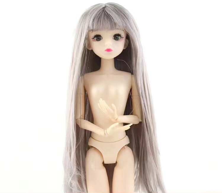 女の子のための美しいプリンセス人形のおもちゃ,3D目,長い髪,ファッショナブル,1:6, 30cm