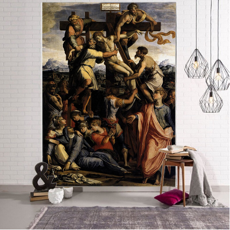 World renowned painter's artwork, God Jesus Angel painting, background decoration, tapestry, home background decoration