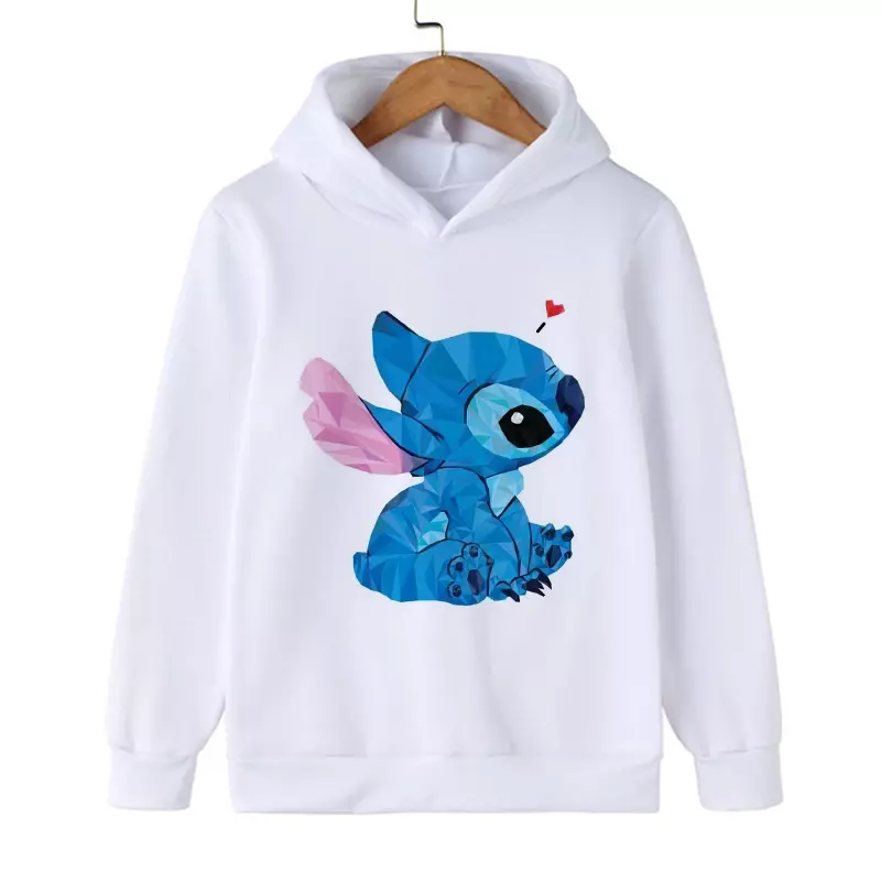 Disney Stitch Y2k Anime Men and Women Hoodie Children Cartoon Clothes Lilo and Stitch Sweatshirt Manga Hoodie Baby Casual Top