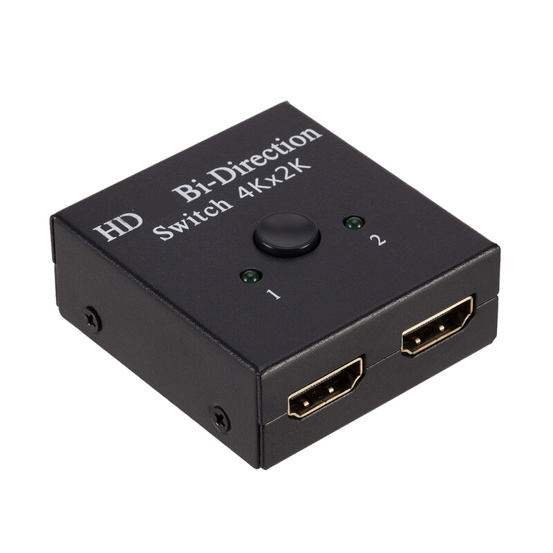 Przełącznik 4K x 2K 2 porty dwukierunkowy ręczny 2x1 1 1x2 HDMI-kompatybilny przełącznik AB obsługuje 4K UHD FHD HDCP Ultra 1080P do projektora