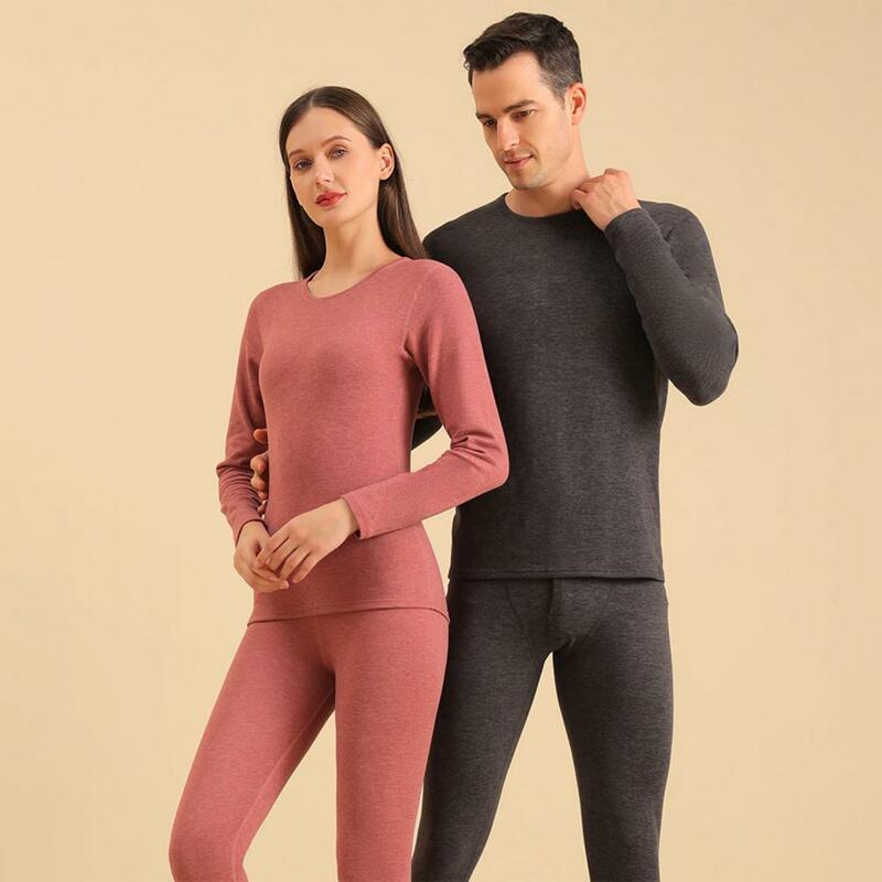 Elastic Thermal Underwear Thermal Clothing Set Soft Thermal Underwear Set for Men Women Fleece Lined Base for Outdoor for Autumn