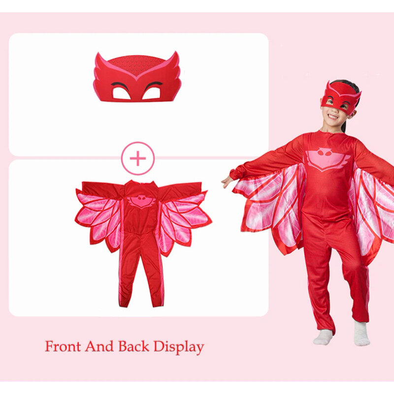 Cartoon PJ Cosplay Costume Anime Figure Dress Up Clothing Christmas Halloween Birthday Party for Boy Girl Kids Accessories Gifts