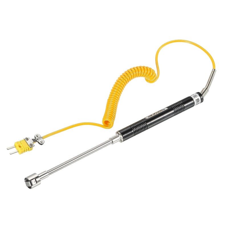 MECCANIXITY K Type Surface Thermocouple Temperature Probe Sensor Stainless Steel -58 To1472°F (-50 to 800°C) 5.1ft 15x135mm