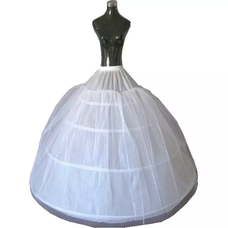 Branco 4 hoop petticoat casamento vestidos crinoline acessórios underskirt em estoque