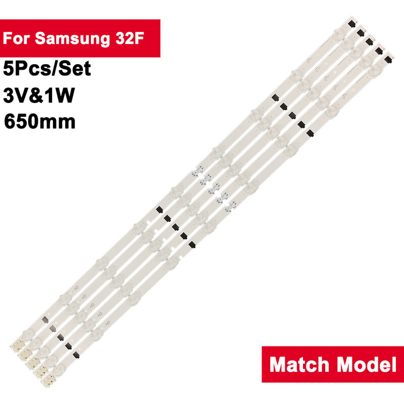 5 Buah Strip LED Lampu Latar TV untuk Samsung 32f 9led Codun32f5000agxpr UN32F5000AGXPE UN32F5000AFXZX Coban