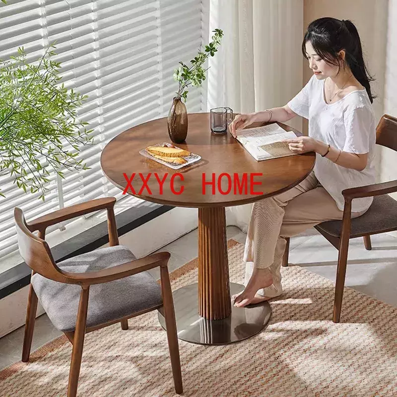 Ronde Eettafel Sets Houten Stoel Minimalistische Living Roomdesigner Tafel Console Huismeubilair Modern Meubilair