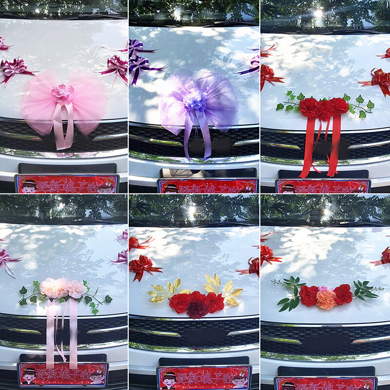 غطاء زهور صناعية لسحب الزهور ، شرائط مقبض الباب ، زهرة الحرير ، ديكور سيارة الزفاف ، لوازم مهرجان الحفلات ، مجموعة واحدة