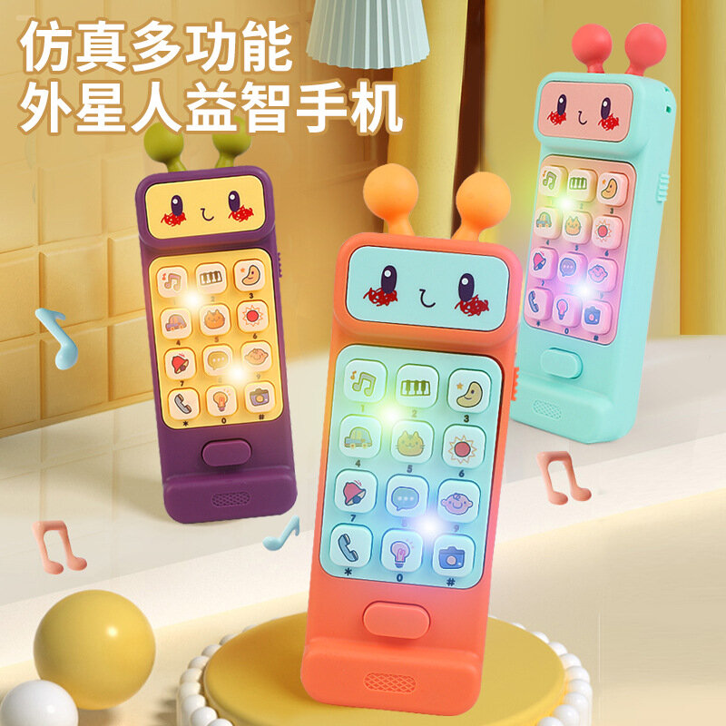 Zabawka dla dziecka muzyka dźwięk telefon zabawki do spania z gryzakiem zabawki symulacyjne telefon niemowlę wczesna zabawka edukacyjna prezenty dla dzieci