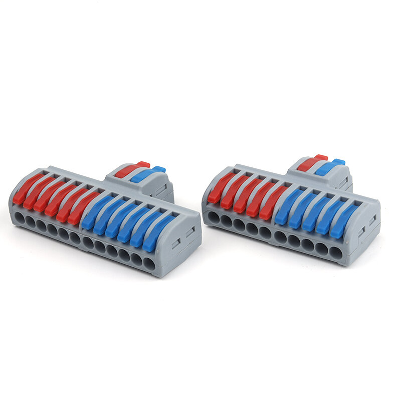 Snelle Elektrische Connectoren Universele Compacte Push-In Geleider Spl Splitter Bedrading Kabel Connector Butt Terminal Block AWG28-12