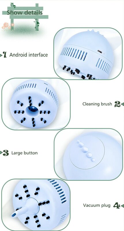 OATSBASF-aspiradora portátil de escritorio, miniaspiradora de mano con USB para quitar el polvo, herramienta de cepillo para el hogar, aula, oficina, Kit de limpieza