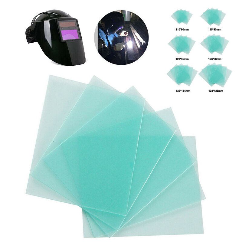 PC Welding Protective Covers, Lens Plate for Welding Helmet Mask, Substituição de Lente, Spares Protective Board, Clear, 10Pcs