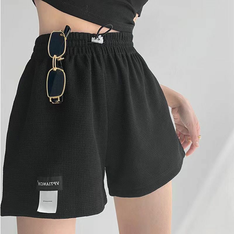 Shorts das mulheres 2023 Verão de Cintura Alta Sports Shorts Bottoms Soltos Casual Feminina Cintura Elástica Calças Quentes Cor Sólida Homewear