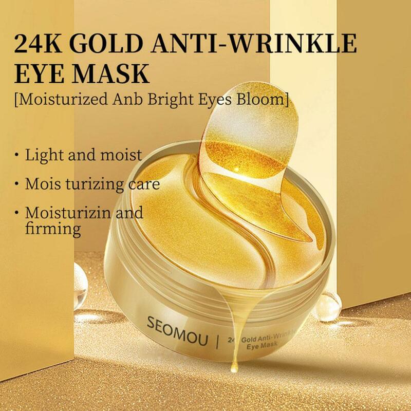 30pairs Collagen Eye 24k Gold Eye Patch Seaweed Eye Anti-puffiness Eyes Anti-aging Circles Dark Pad Moisturizing U7n4