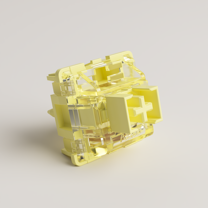 Akko สวิตช์ V3โปรครีมเหลือง5ขาสวิตช์50gf ตรงก้านกันฝุ่นเข้ากันได้กับแป้นพิมพ์เชิงกล MX (45ชิ้น)
