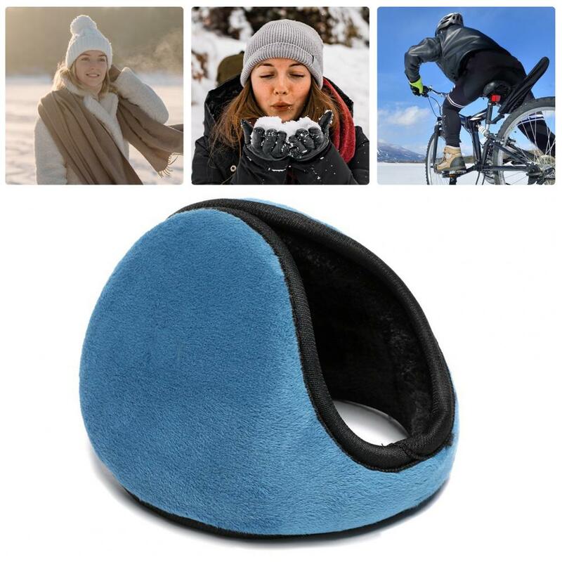 남녀공용 방풍 라이딩 귀마개, 두꺼운 플러시 안감, 겨울 이어 워머, 야외 사이클링 따뜻한 남녀공용