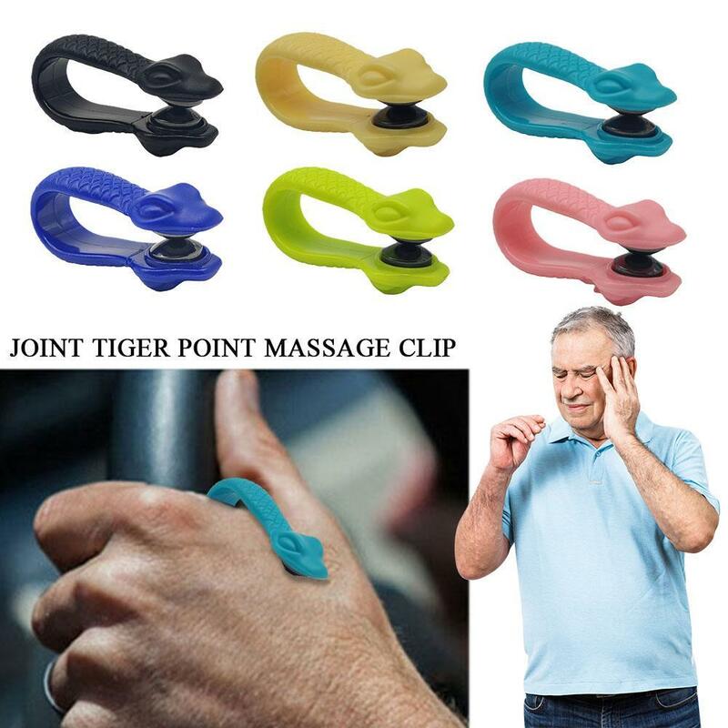 Finger Joint Massage Clip para Headache Relief, Tiger Point Acupressure, Mão Meridian Massageador para Enxaqueca, Stress e ansiedade cuidados