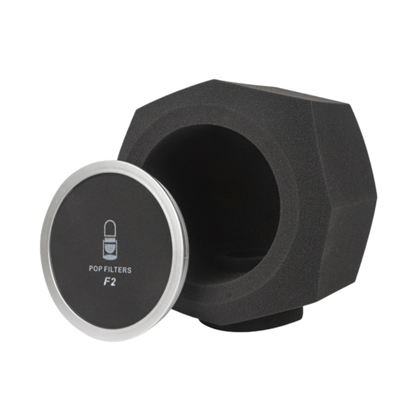 Фильтр для микрофона F2, губчатый фильтр для звукоизоляции вокала и записи, черный