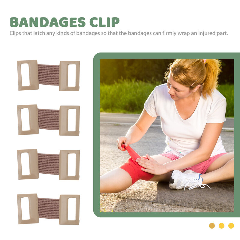 Clips de bandage élastiques ronds en métal, bandage commandé, fermoirs, attache de subdivision, attaches de remplacement, pinces, support de crochets