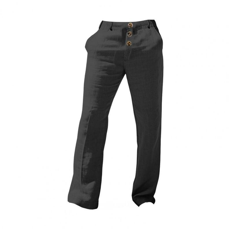 Men Trousers Comfortable Men's Casual Trousers with Reinforced Pockets for Work Travel Breathable Men Pants