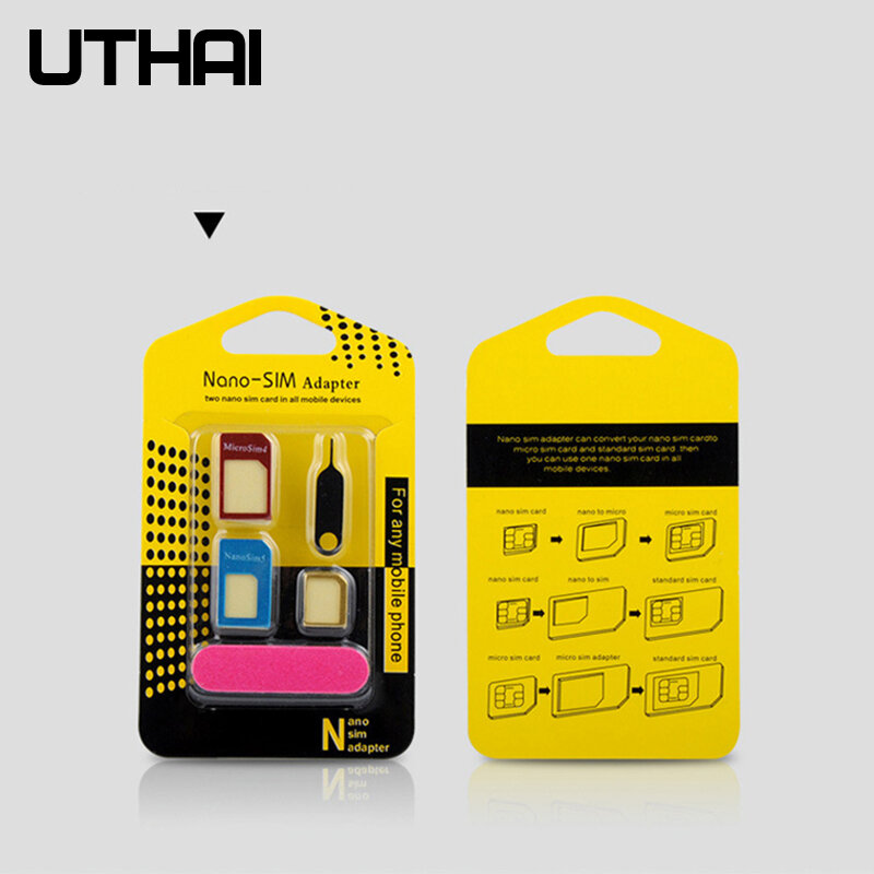 UTHAI Metal Neutral Card Sleeve Smart Phone Restoration Card Sleeve Micro SIM Neutral Card Slot Four-in-one