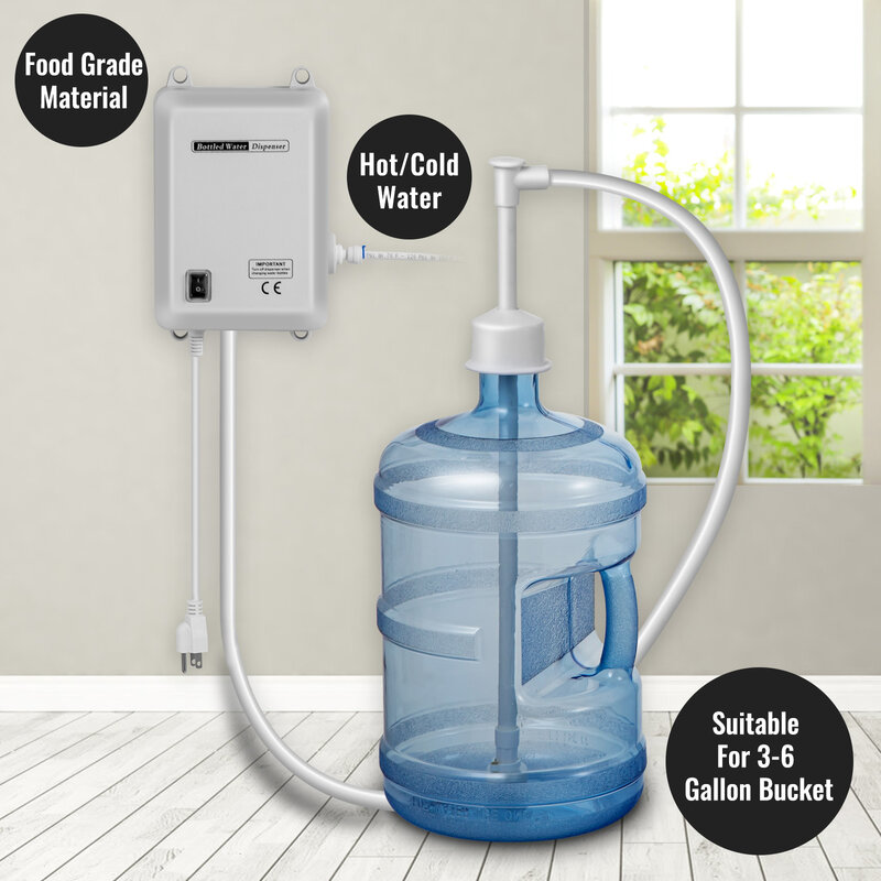 VEVOR-Bottled Water Dispensing Bomba com PE Tubo, Café e Chá Máquina, Água Dispenser, Frigorífico Ice Maker, 1 Gal/Min, 40 PSI