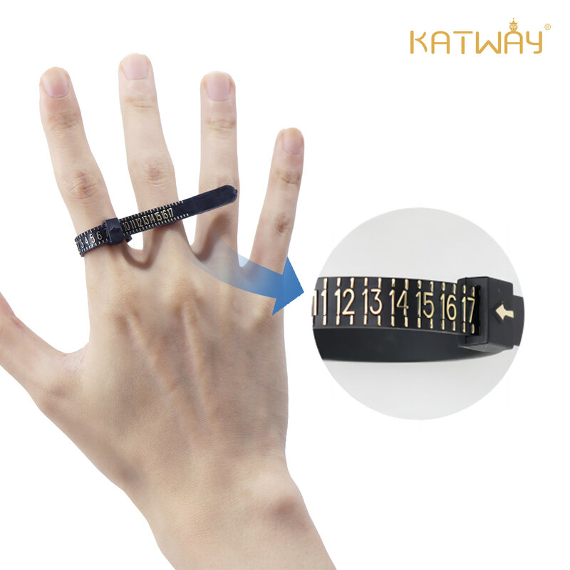 Katway Professional Ring Sizer Messgerät Dorn Stick Finger Werkzeug für Schmuck herstellung UK/US Größe für DIY Werkzeuge Set