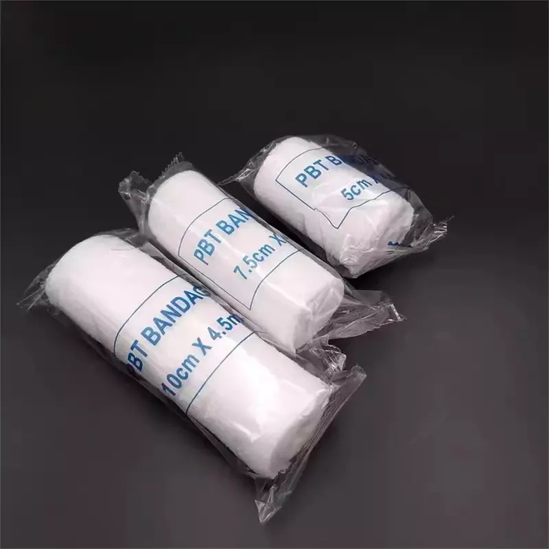 Breathable PBT Elastic Bandage Medical Supplies Conforming First Aid Gauze For Wound Dressing Fixed Binding Emergency Care
