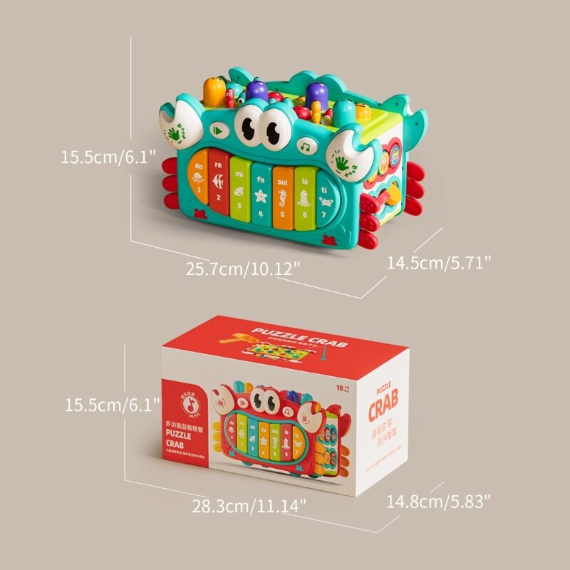 Wielofunkcyjny ksylofon gra kolor zabawka wędkarska whack-a-mole zabawka zegar cyfrowy przedszkole zabawka edukacyjna dla H37A