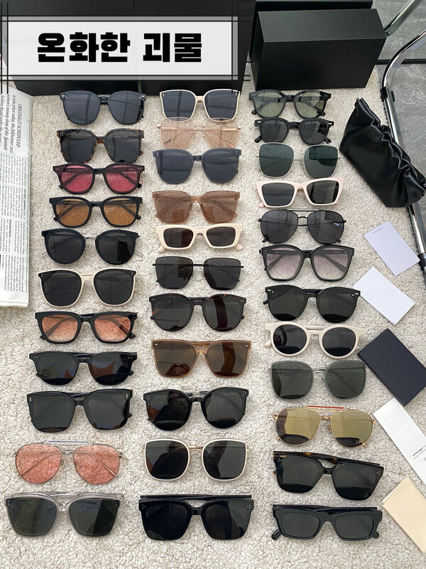 女性と男性のための豪華な夏のサングラス,ブランド,繊細,韓国