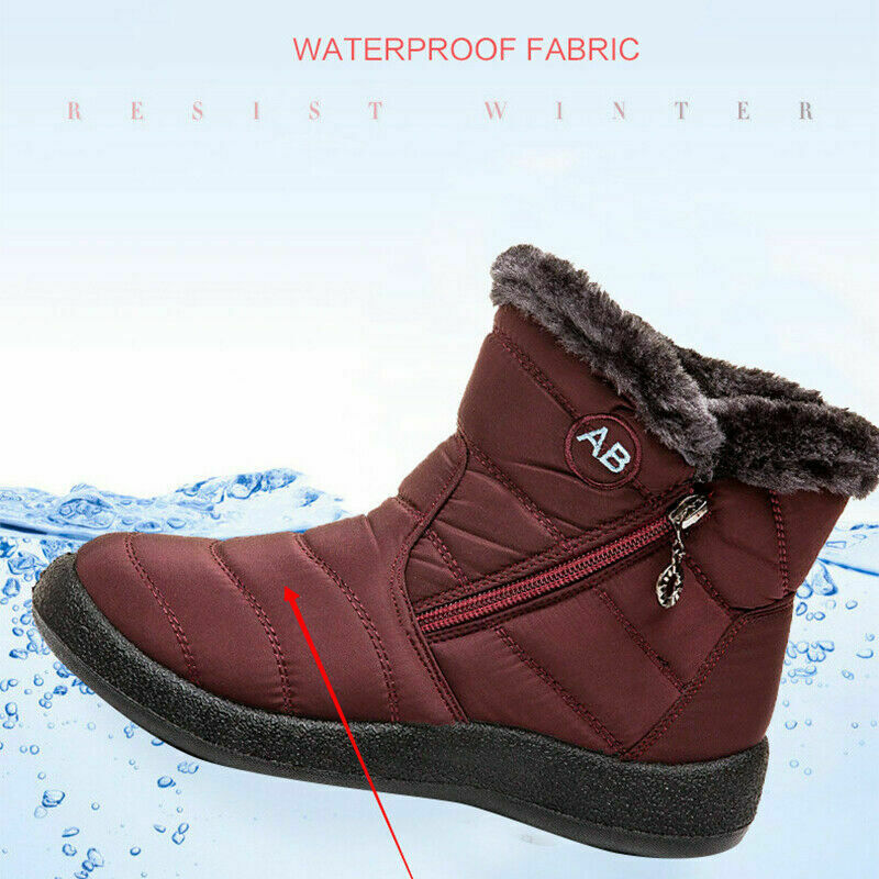 YUPINJIA zimowe buty dziecięce wodoodporne dziecięce dziewczynki chłopięce śniegowce na platformie utrzymują ciepło botki z grubym futrzanym obcasem Botas